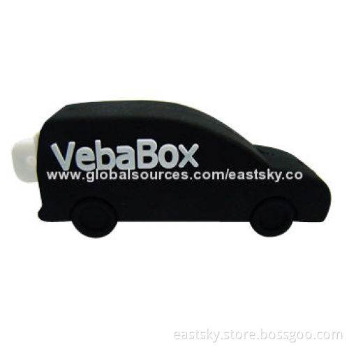 Car-shaped USB, made of soft PVC material, OEM orders are welcomeNew
